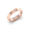 Flat Court Standard Wedding Ring in 18ct Rose Gold (3.5mm)