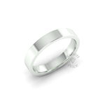 Flat Court Standard Wedding Ring in 9ct White Gold (3.5mm)