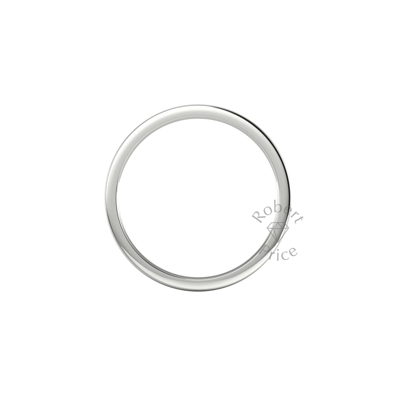 Flat Court Standard Wedding Ring in 18ct White Gold (3.5mm)