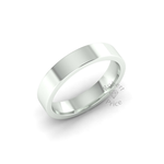 Flat Court Standard Wedding Ring in 9ct White Gold (4mm)