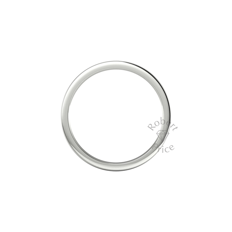 Flat Court Standard Wedding Ring in 18ct White Gold (4mm)