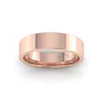 Flat Court Standard Wedding Ring in 18ct Rose Gold (5mm)