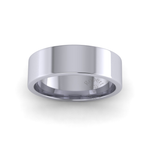 Flat Court Standard Wedding Ring in Platinum (6mm)