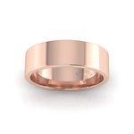 Flat Court Standard Wedding Ring in 18ct Rose Gold (6mm)