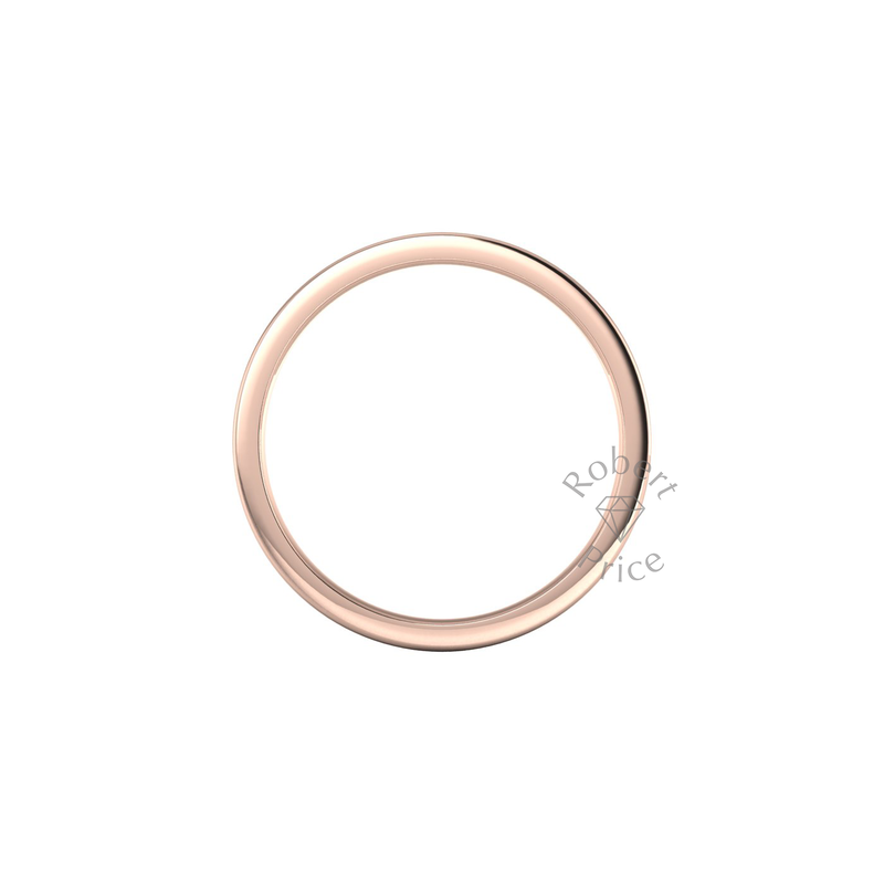 Flat Court Standard Wedding Ring in 18ct Rose Gold (6mm)