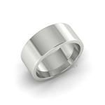 Flat Court Standard Wedding Ring in 18ct White Gold (8mm)