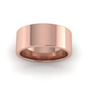 Flat Court Standard Wedding Ring in 9ct Rose Gold (8mm)