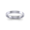 Flat Court Heavy Wedding Ring in Platinum (2.5mm)