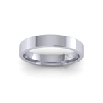 Flat Court Heavy Wedding Ring in Platinum (3.5mm)