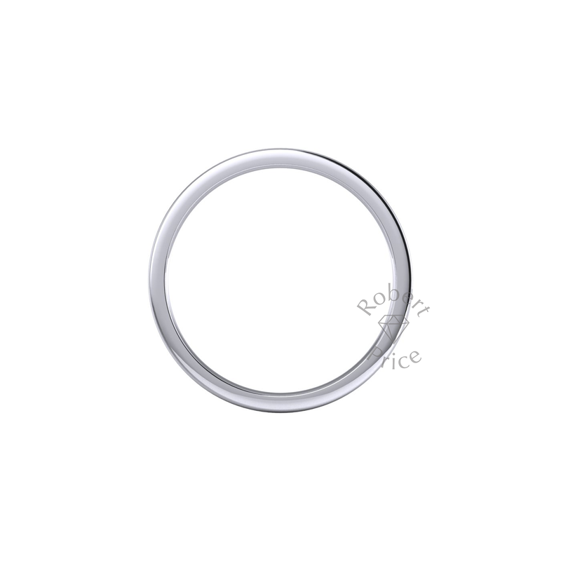 Flat Court Heavy Wedding Ring in Platinum (3.5mm)