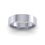 Flat Court Heavy Wedding Ring in Platinum (5mm)