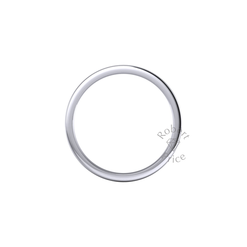 Flat Court Heavy Wedding Ring in Platinum (6mm)