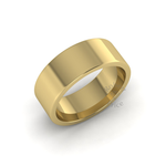 Flat Court Heavy Wedding Ring in 9ct Yellow Gold (7mm)
