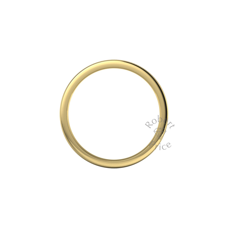 Flat Court Heavy Wedding Ring in 9ct Yellow Gold (7mm)