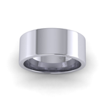 Flat Court Heavy Wedding Ring in Platinum (8mm)
