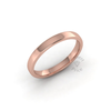 Soft Court Standard Wedding Ring in 9ct Rose Gold (2.5mm)