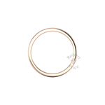 Soft Court Standard Wedding Ring in 18ct Rose Gold (2.5mm)