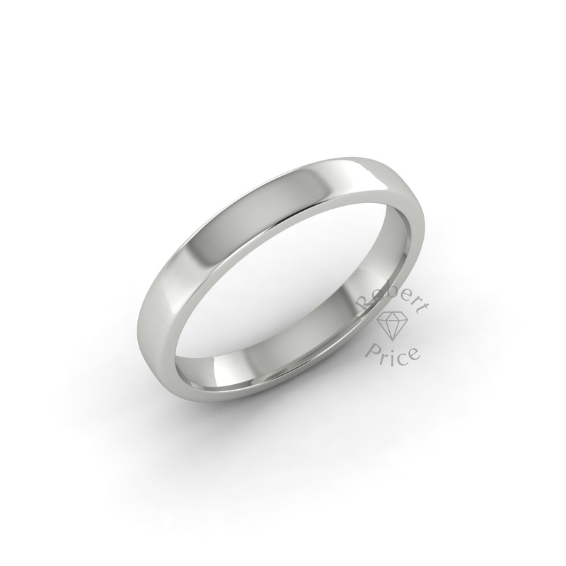 Soft Court Standard Wedding Ring in 18ct White Gold (3mm)