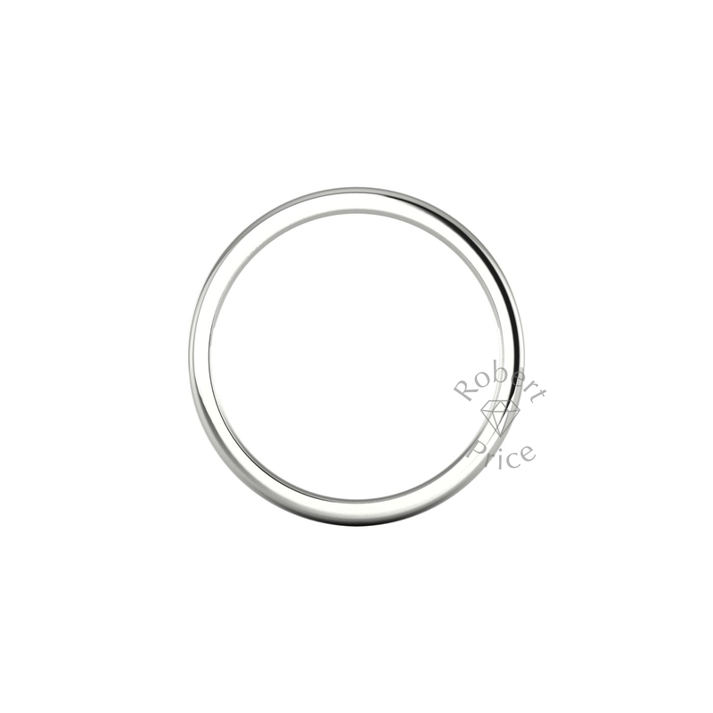 Soft Court Standard Wedding Ring in 18ct White Gold (3.5mm)