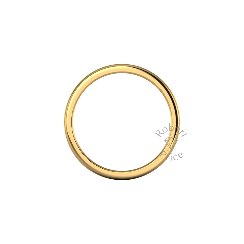 Soft Court Standard Wedding Ring in 18ct Yellow Gold (3.5mm)