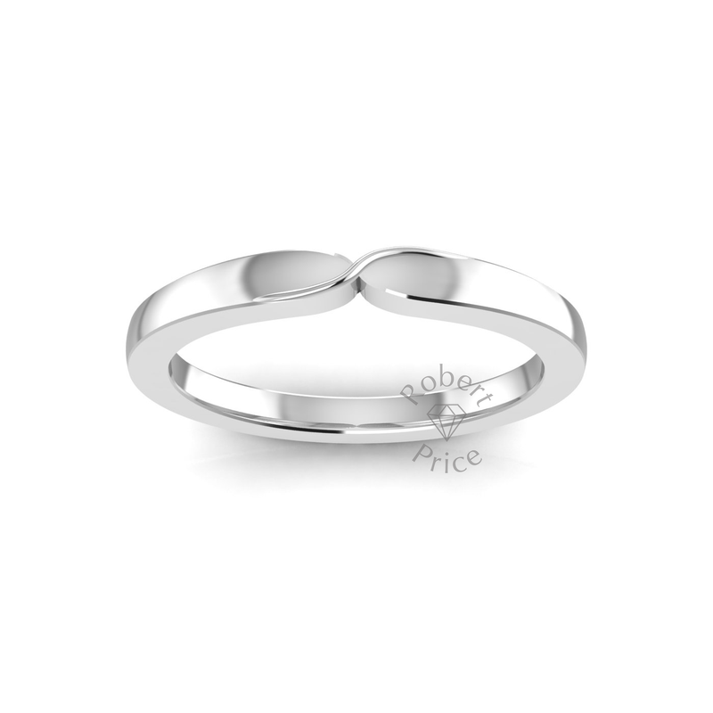 Plain Twist Wedding Ring in Platinum (0.15 ct.)