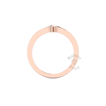 Plain Twist Wedding Ring in 18ct Rose Gold (0.15 ct.)