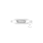 Plain Twist Wedding Ring in 18ct White Gold (0.15 ct.)