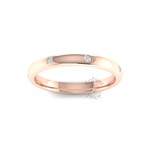 Spaced Diamond Ring in 18ct Rose Gold (2.5mm)