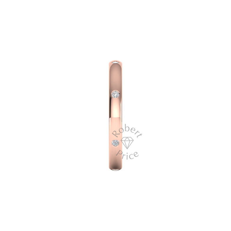 Spaced Diamond Ring in 9ct Rose Gold (2.5mm)