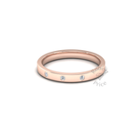 Spaced Flat Court Diamond Ring in 18ct Rose Gold (2.5mm)