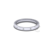 Spaced Flat Court Diamond Ring in 18ct White Gold (2.5mm)