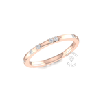 Eve Diamond Ring in 18ct Rose Gold (2mm)