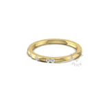 Eve Diamond Ring in 18ct Yellow Gold (2mm)