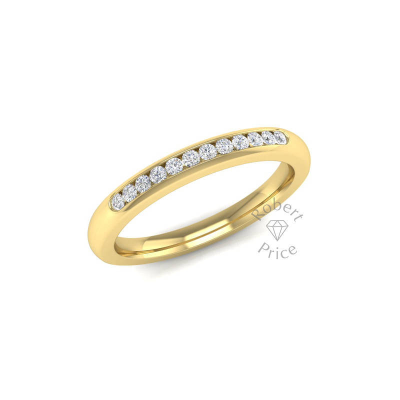 Channel Set Diamond Ring in 18ct Yellow Gold (0.18 ct.)