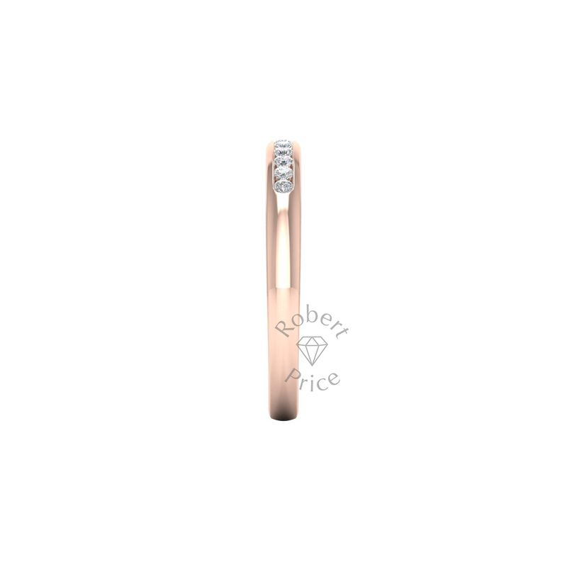 Channel Set Diamond Ring in 18ct Rose Gold (0.18 ct.)