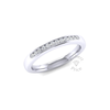 Channel Set Soft Court Diamond Ring in 18ct White Gold (0.18 ct.)