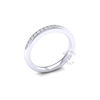 Channel Set Soft Court Diamond Ring in Platinum (0.255 ct.)