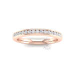 Channel Set Soft Court Diamond Ring in 18ct Rose Gold (0.255 ct.)