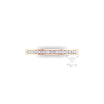 Channel Set Soft Court Diamond Ring in 18ct Rose Gold (0.255 ct.)