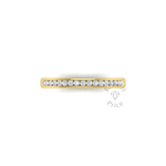 Channel Set Soft Court Diamond Ring in 18ct Yellow Gold (0.255 ct.)