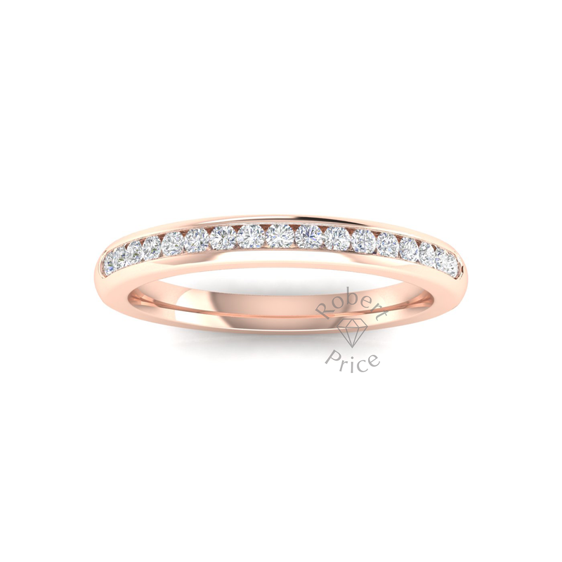 Channel Set Diamond Ring in 18ct Rose Gold (0.255 ct.)