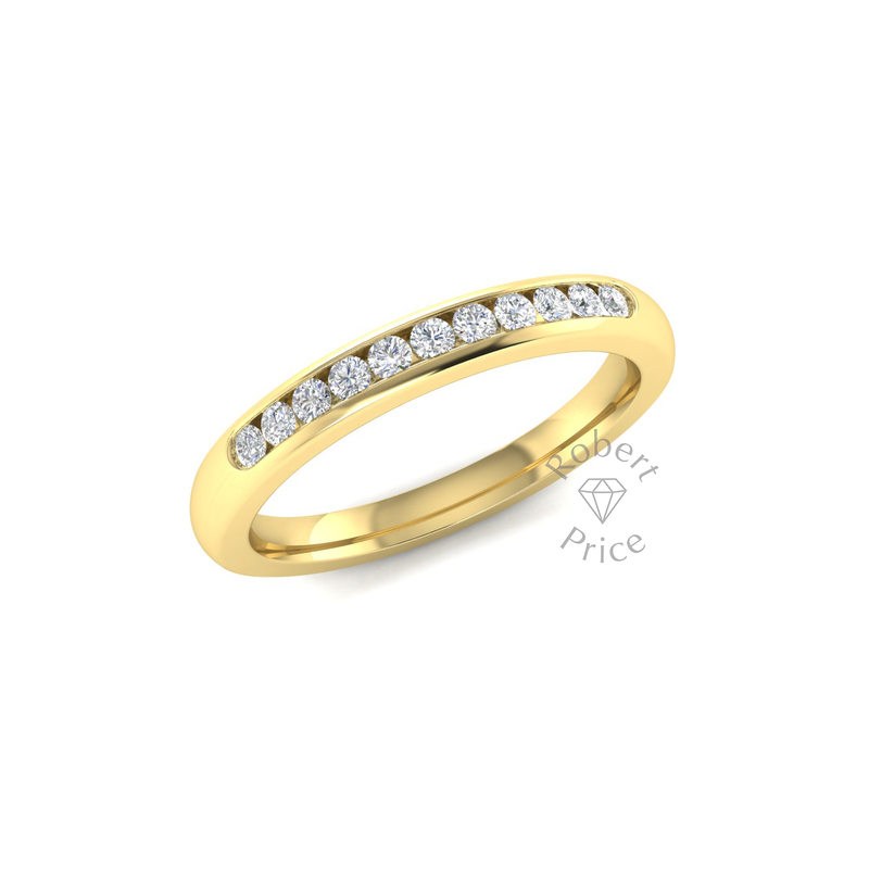 Channel Set Diamond Ring in 18ct Yellow Gold (0.22 ct.)