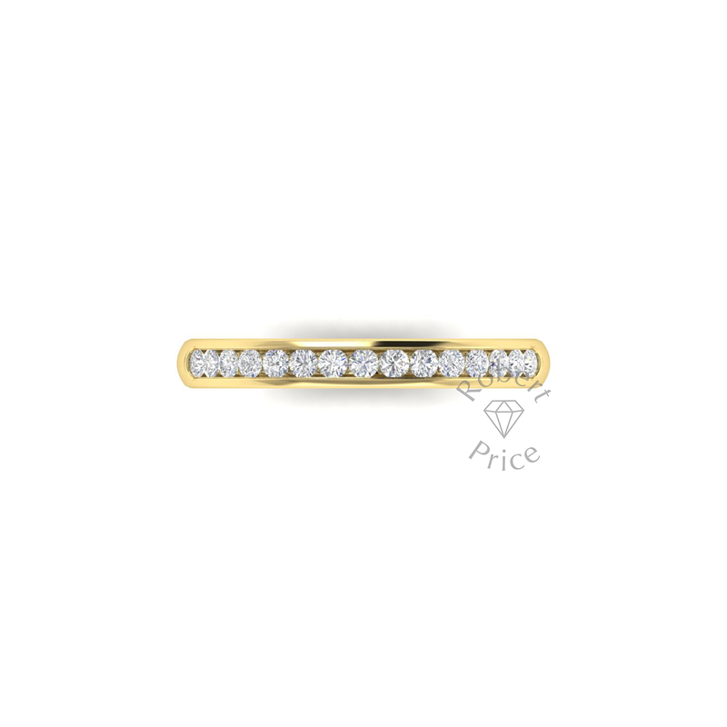 Channel Set Soft Court Diamond Ring in 18ct Yellow Gold (0.3 ct.)
