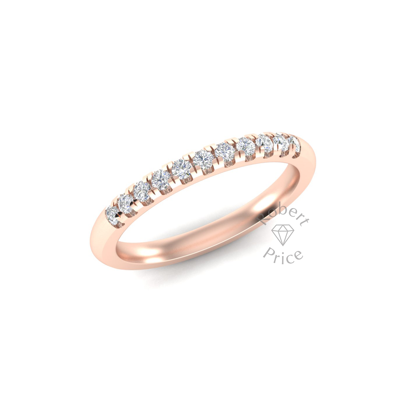 Micropavé Diamond Ring in 18ct Rose Gold (0.22 ct.)