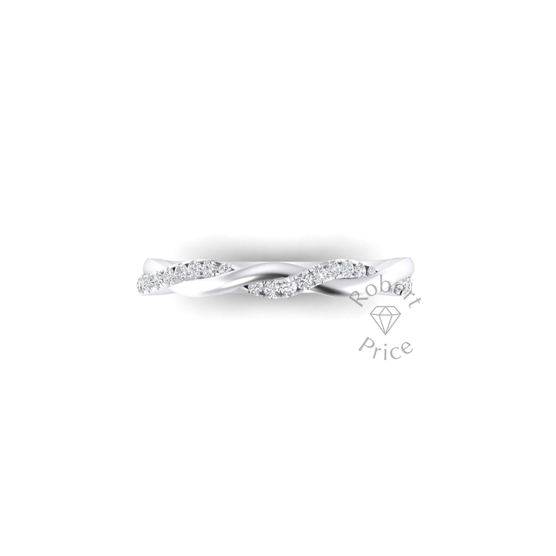 Braid Diamond Ring in Platinum (0.215 ct.)
