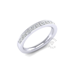 Princess Cut Channel Set Diamond Ring in 18ct White Gold (0.72 ct.)