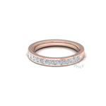 Princess Cut Channel Set Diamond Ring in 18ct Rose Gold (0.72 ct.)
