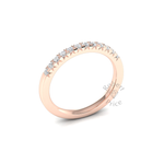 French Micropavé Diamond Ring in 18ct Rose Gold (0.24 ct.)