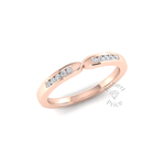 Twist Diamond Ring in 18ct Rose Gold (0.15 ct.)