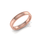Millgrain Wedding Ring in 9ct Rose Gold (3.5mm)